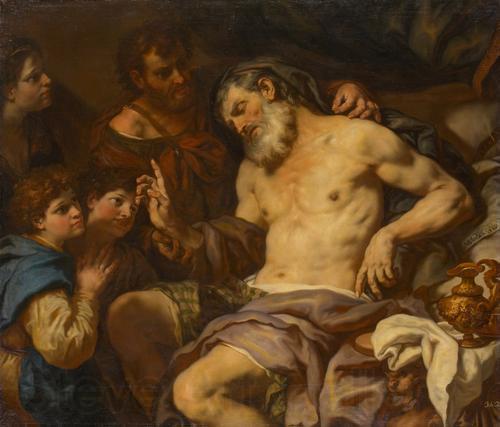 Johann Carl Loth Jakob segnet Ephraim und Manasse Norge oil painting art